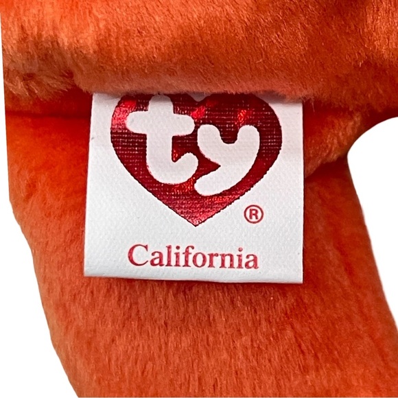 TY Beanie Babies I LOVE CALIFORNIA Orange Bear w/ Original Tags 2004 Baby - Picture 6 of 7